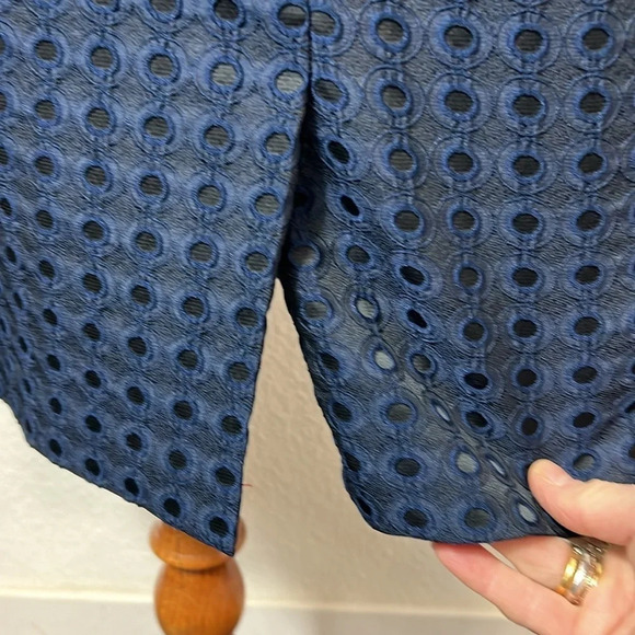 Boden Navy Eyelet Dress Size 4L - Picture 8 of 12